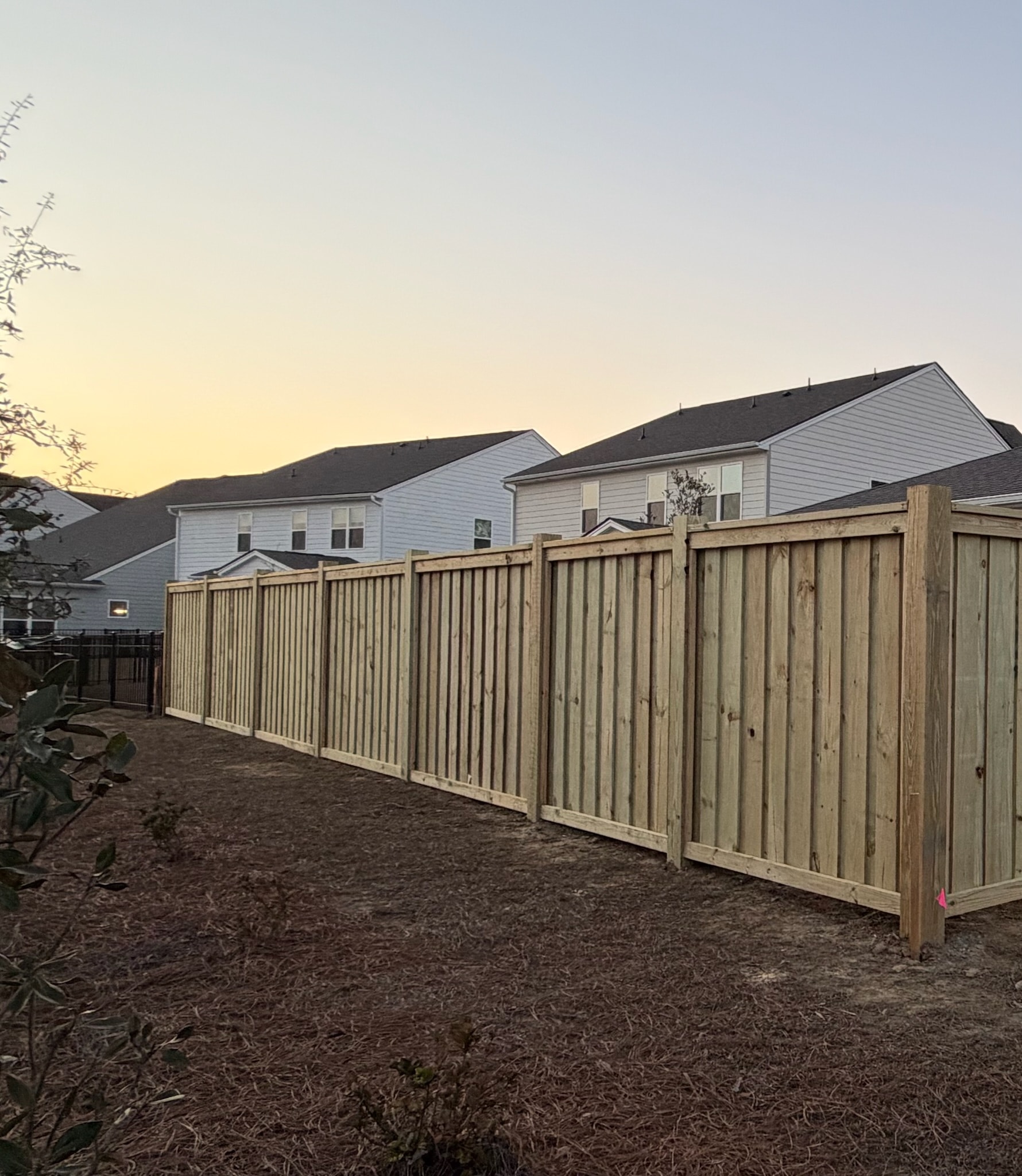 Fence at sunset Bluffton SC